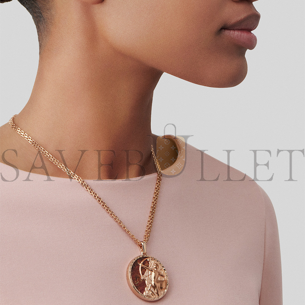 VAN CLEEF ARPELS ZODIAQUE LONG NECKLACE SAGITTARII (SAGITTARIUS) - ROSE GOLD, PIETERSITE  VCARP9R700